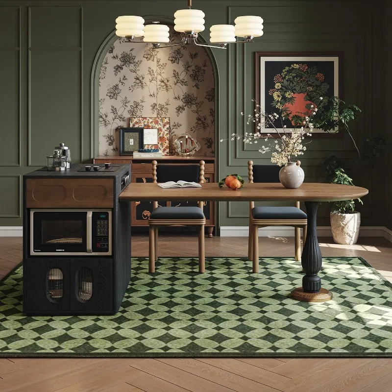 French antique style embedded microwave oven model retractable island table integrated household small apartment rock slab