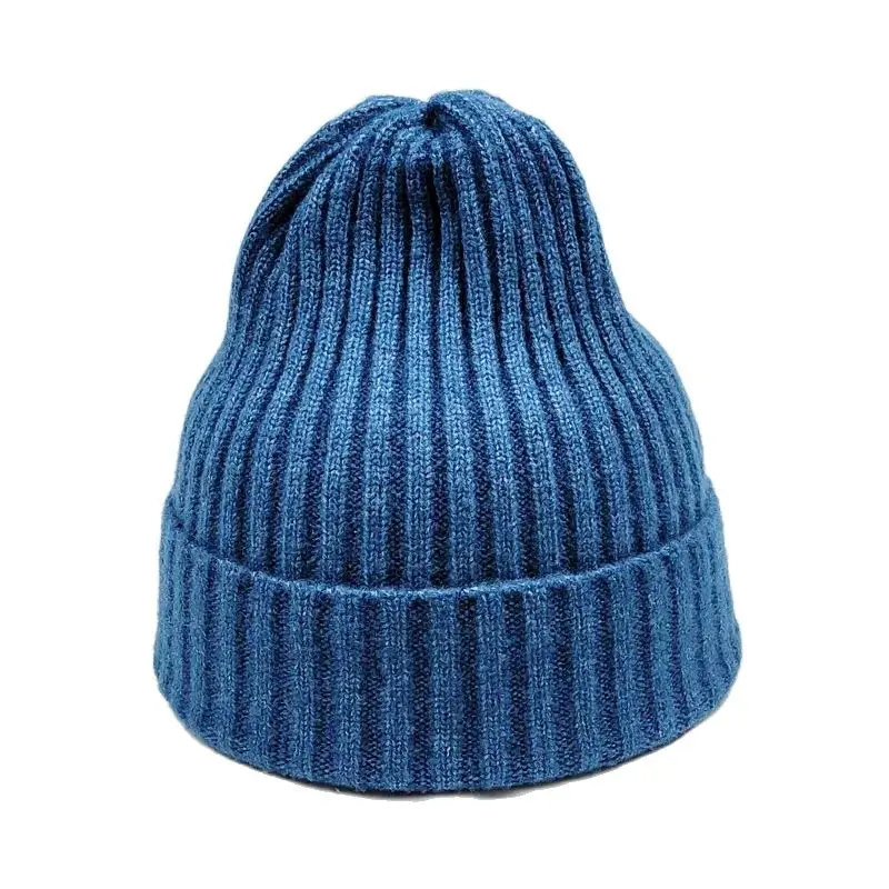 Winter Cap Knit Hat for Men Women Striped Shape Beanies Dark Green Black Blue Yellow