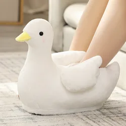 2023 Hot Winter Warm Couple Rubber Duck Cotton Shoes Plus Size Cartoon Cute Big White Goose Bag with Home Slippers Cotton Shoes