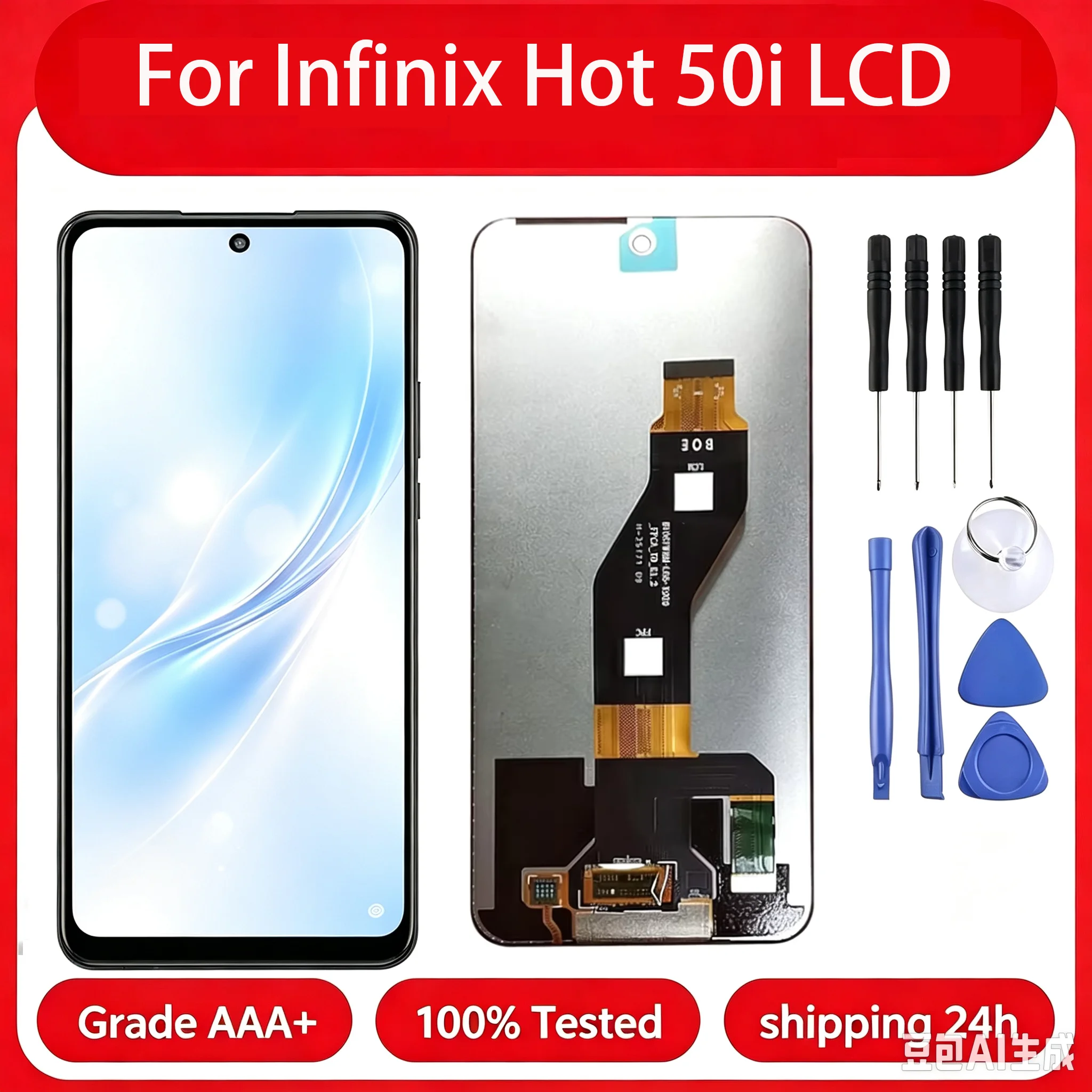X6531 X6531B TFT display For Infinix Hot 50i LCD Touch Screen Digitizer Assembly For Infinix Hot 50i Display Replacement Panel