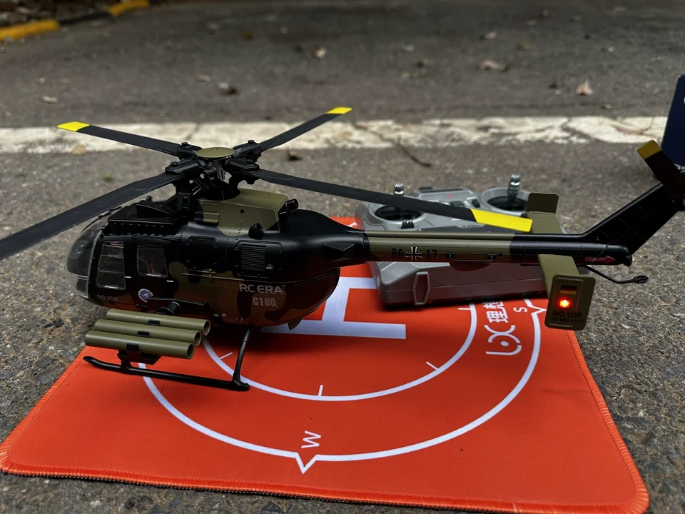 RC ERA C180 BO-105 Brushless RC Helicopter - Optical Flow Lidar  One-Key Inverted Flight Simulated Model for Adults