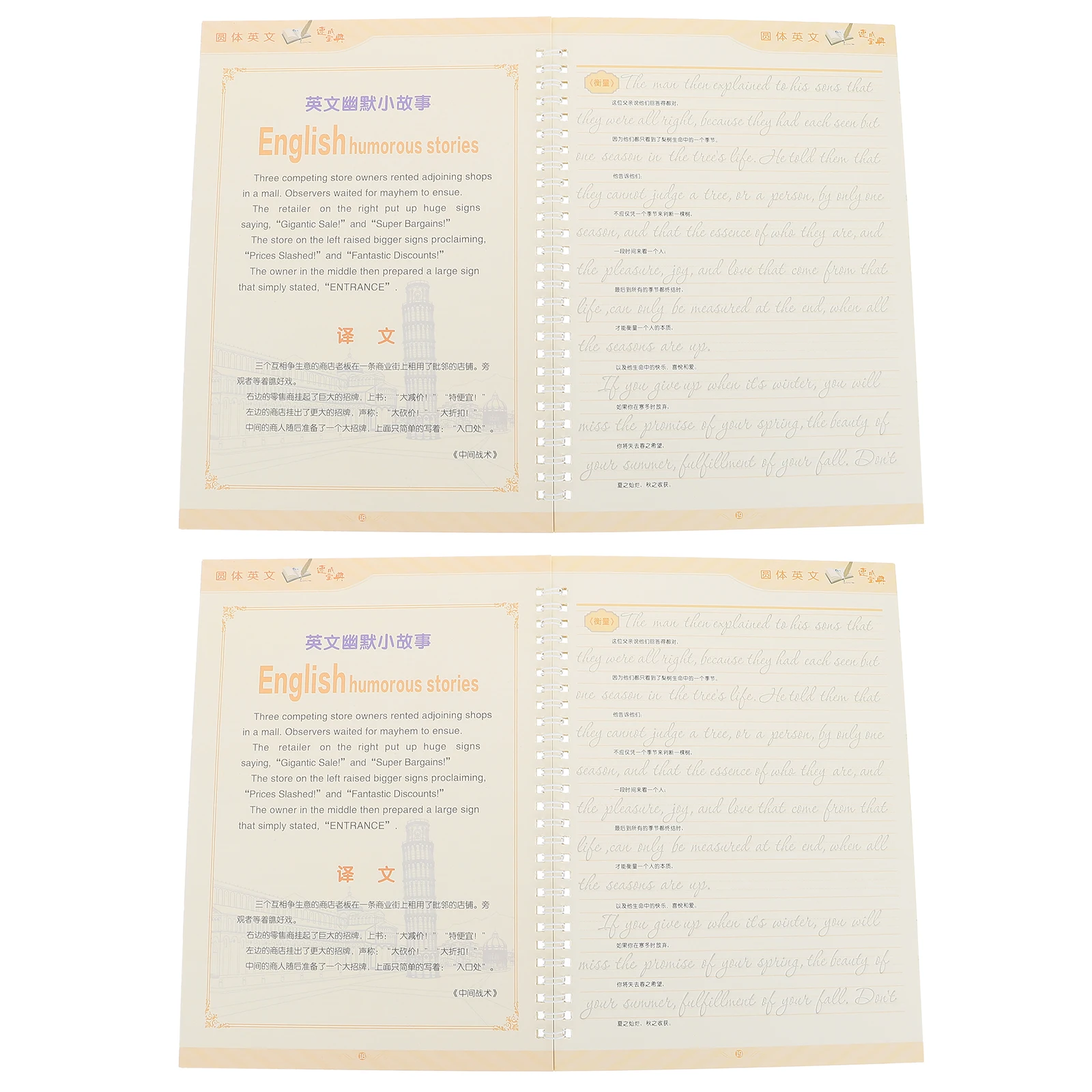 

2 Pcs English Copybook Letter Writing Copperplate Italic Calligraphy Adults Word Practice