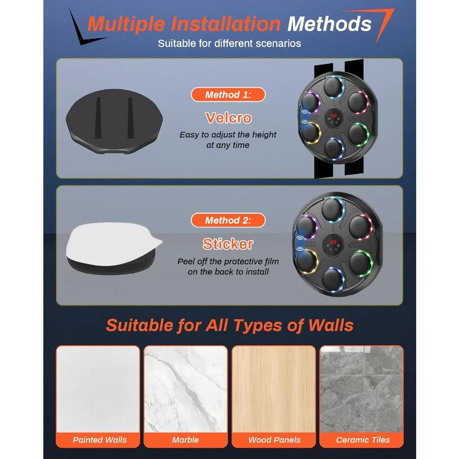 Wallmounted music boxing machine for adults featuring integrated gloves ideal for home indoor and gym use with immersive workou