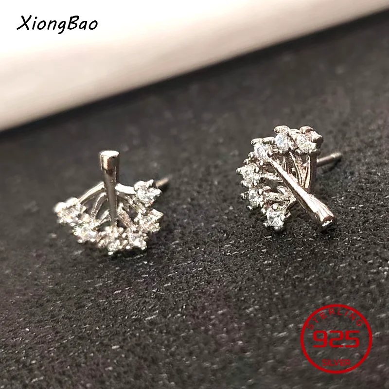 

New Jewelry Trendy Tree Crystal Zircon Stud Earrings Genuine 925 Sterling Silver Women's Gift 2026 New