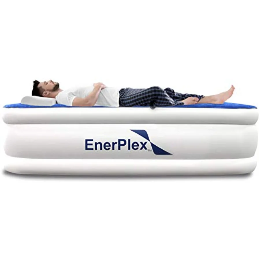 

Premium Luxury Twin Size Air Mattress Airbed with Built in Pump Raised Double High Twin Blow Up Bed for Home Camping Travel