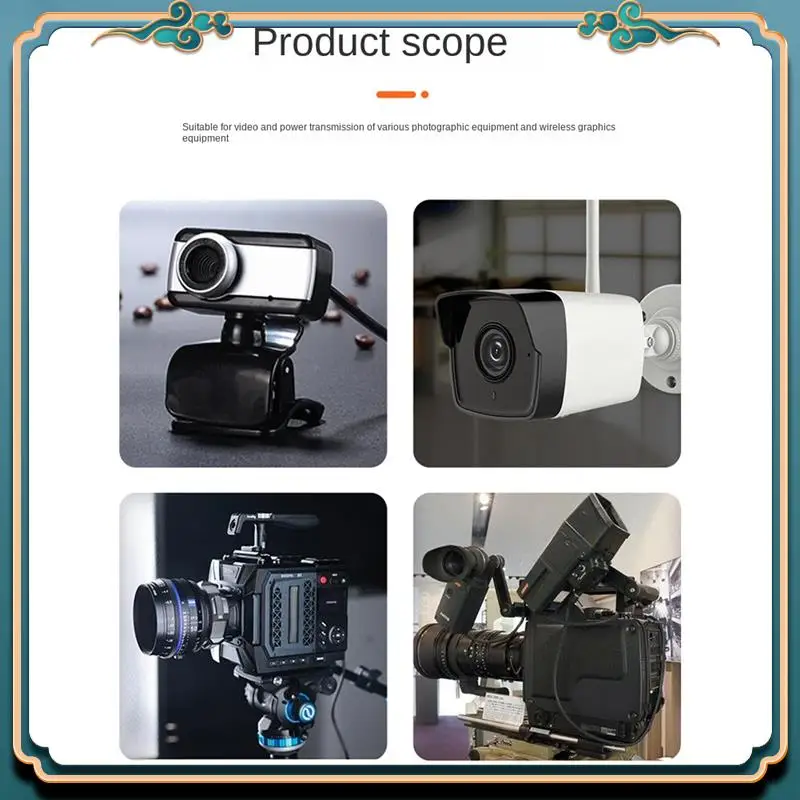 ABJG-D-Tap To DC Power Cable D-Tap Cable Spring Power Wire With Lock For BMPC/ATOMOS/BESTVIEW Monitor