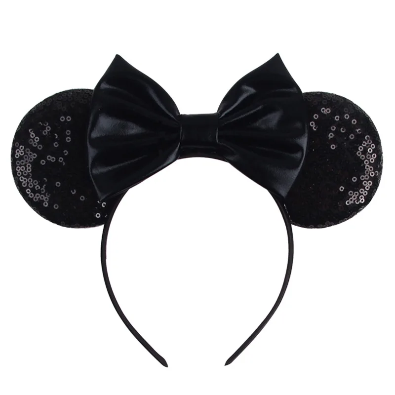 Mickey glitter bow Children\'s Day holiday headband amusement park selfie cute headband hair accessory