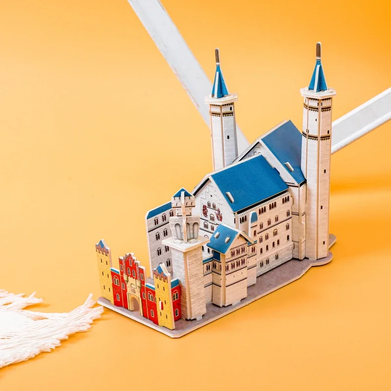 3D Puzzle weltberühmte Architektur Attraktionen handgemachte DIY Bau Kinder Bildung profitieren Intelligenz Papier Spielzeug