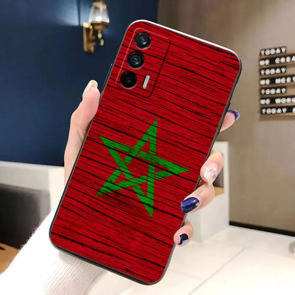 Moroccans marrocos bandeira passaporte caso de telefone para realme c11 c15 c20 c21 c21y c30 c30s c33 c35 c53 c55 c63 c65 gt neo 2 caso funda