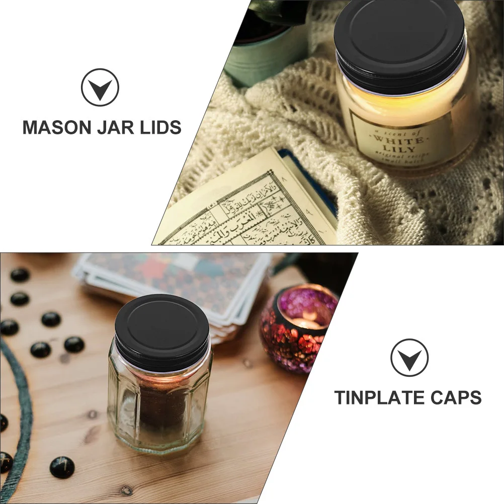 

16Pcs Tinplate Jar Lids for 70cm Jars Long-Lasting Freezer Refrigerator Dry Storage Jar Lids Sealing Caps for Bottles