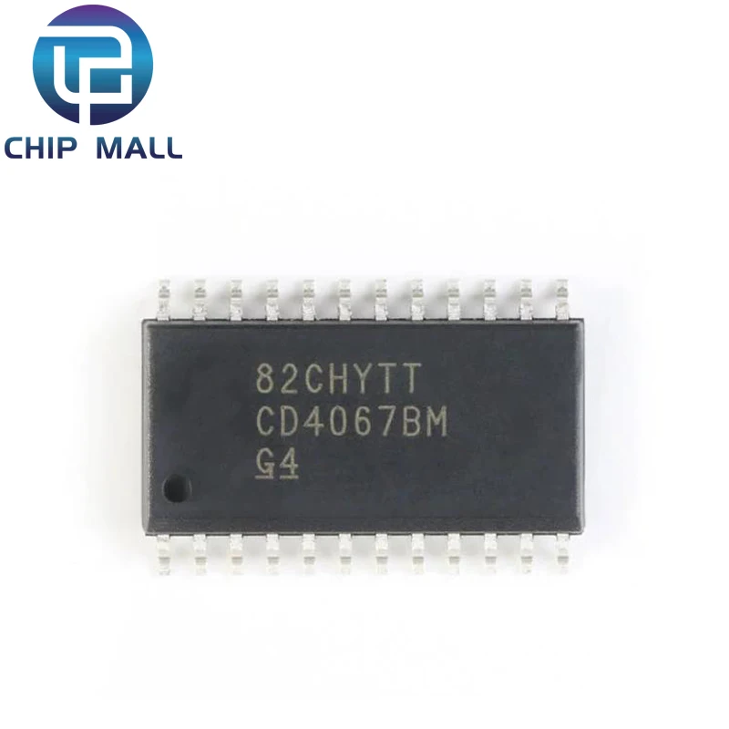 CD4067BM96 SOIC-24 CMOS Single 16-Channel Analog Multiplexer Chip IC New Original Stock