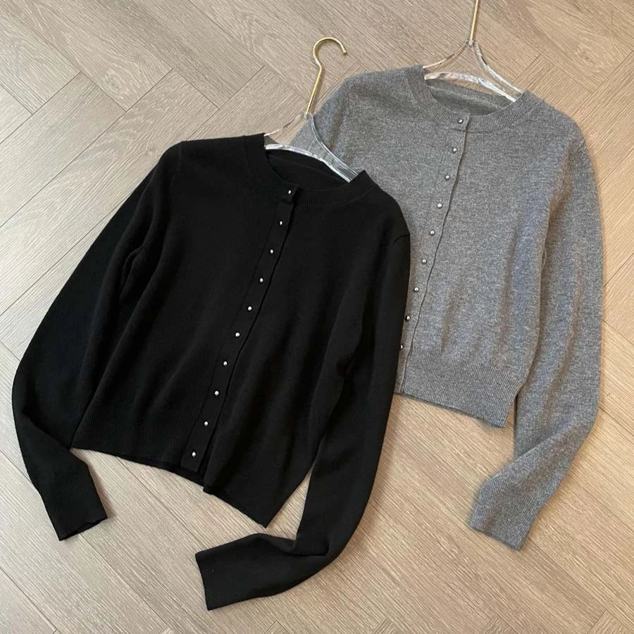 سترة صوف 100% بتصميم كلاسيكي كاجوال وبسيط