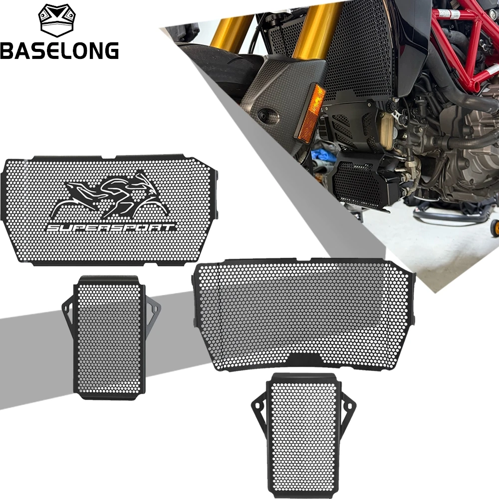 

For Ducati SuperSport SUPERSPORT S 939 939S 950 950S 2017-2026 2025 2024 Motorcycle Radiator Guard And Oil Cooler Guard Sets