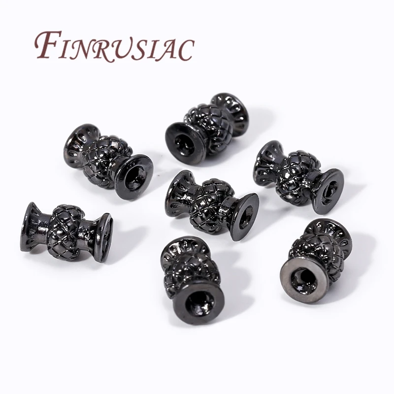 5/10/15Pcs/Lot Black Beads Separators,Vase Shape Beads Accessories For Jewelry,Spacer Bead Findings For DIY