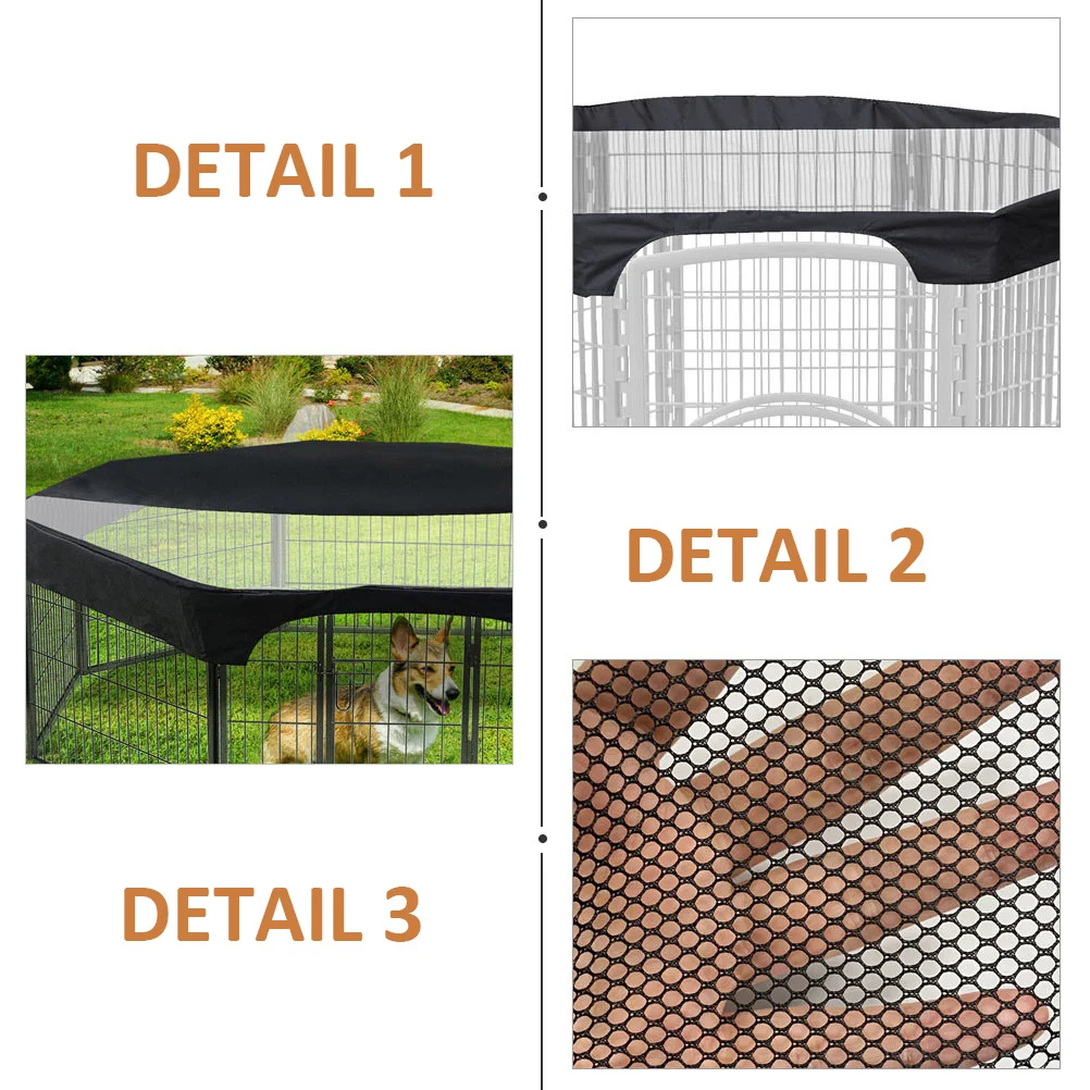 

1Pcs Dog Playpen Cover Outdoor Sunproof Oxford Cloth Mesh Roof Protector Pet Cage Shade Dog Playpen Cover Pet Cage Protector