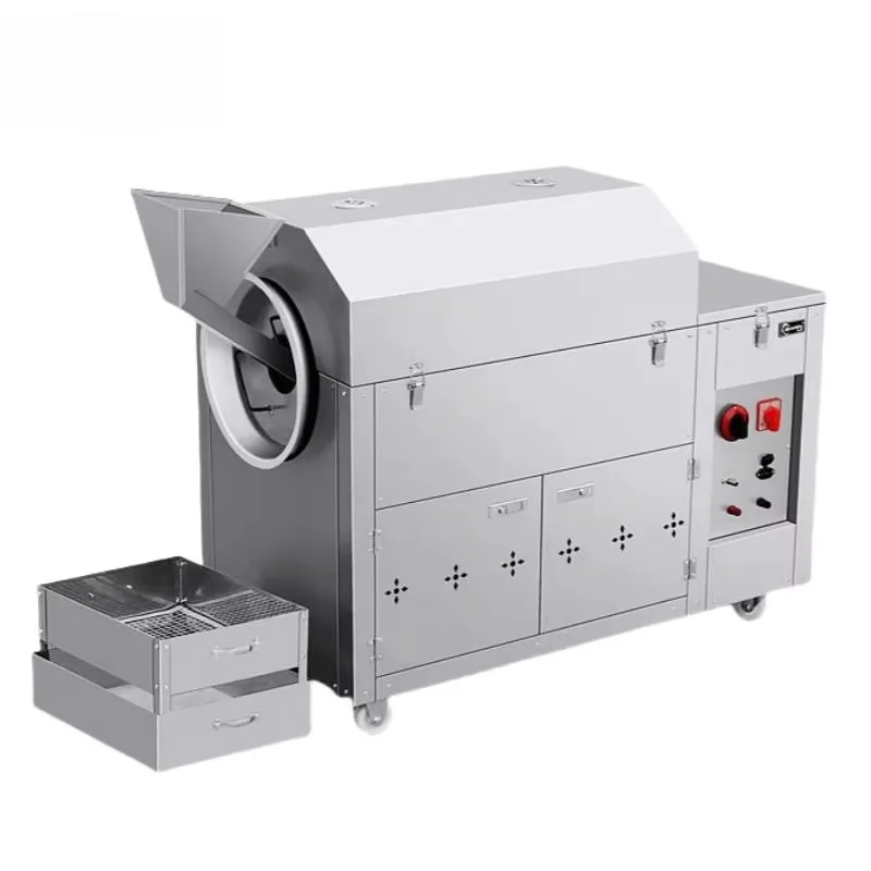 Professional Nut Frying Machine Stainless Steel for Sesame Peanut Chestnut Sunflower Seed Roasting Customized