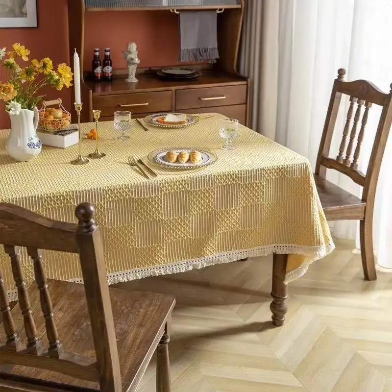 

Household plaid table cloth tea table tablecloth modern cotton linen cloth tablecloth Tablecloths and rectangular placemats