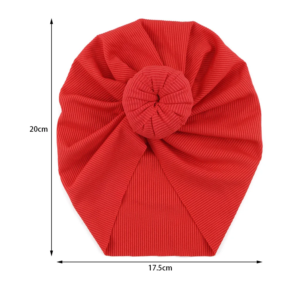 Turbante para bebés, accesorios para recién nacidos, diadema de Nudo sólido para niños pequeños, turbante de algodón, gorro de invierno