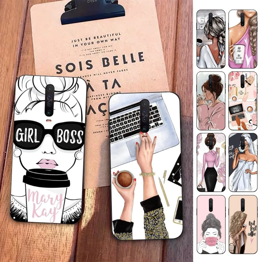 

Girl Boss Coffee Phone Case For Redmi 5 6 7 8 9 10 plus pro 6 7 8 9 A GO K20 K30 K40 pro plus F3 Fundas