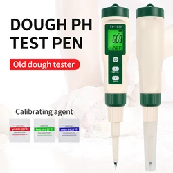 YY1030 Food PH Tester Dough Alkalimeter Fruit Cheese Cosmetics PH Meter 0.00-14.00 Soil Matrix PH Detector Temp Acidity Tester