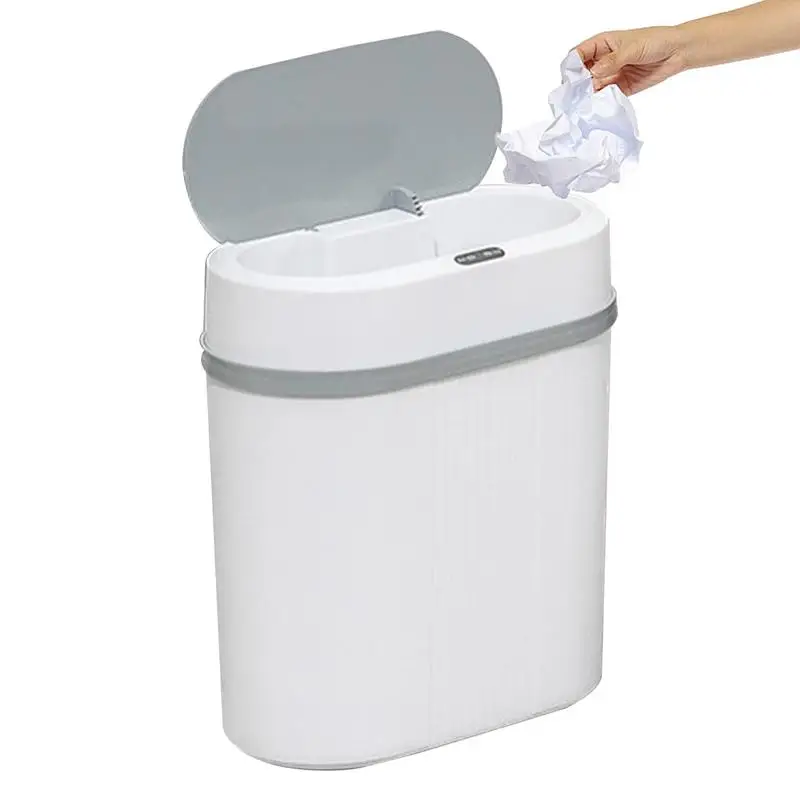 Motion Sensor Trash Can Motion Sensor Trash Bin Motion Sensor Trash Bin Space-Saving Slim Garbage Bin Large Capacity Motion