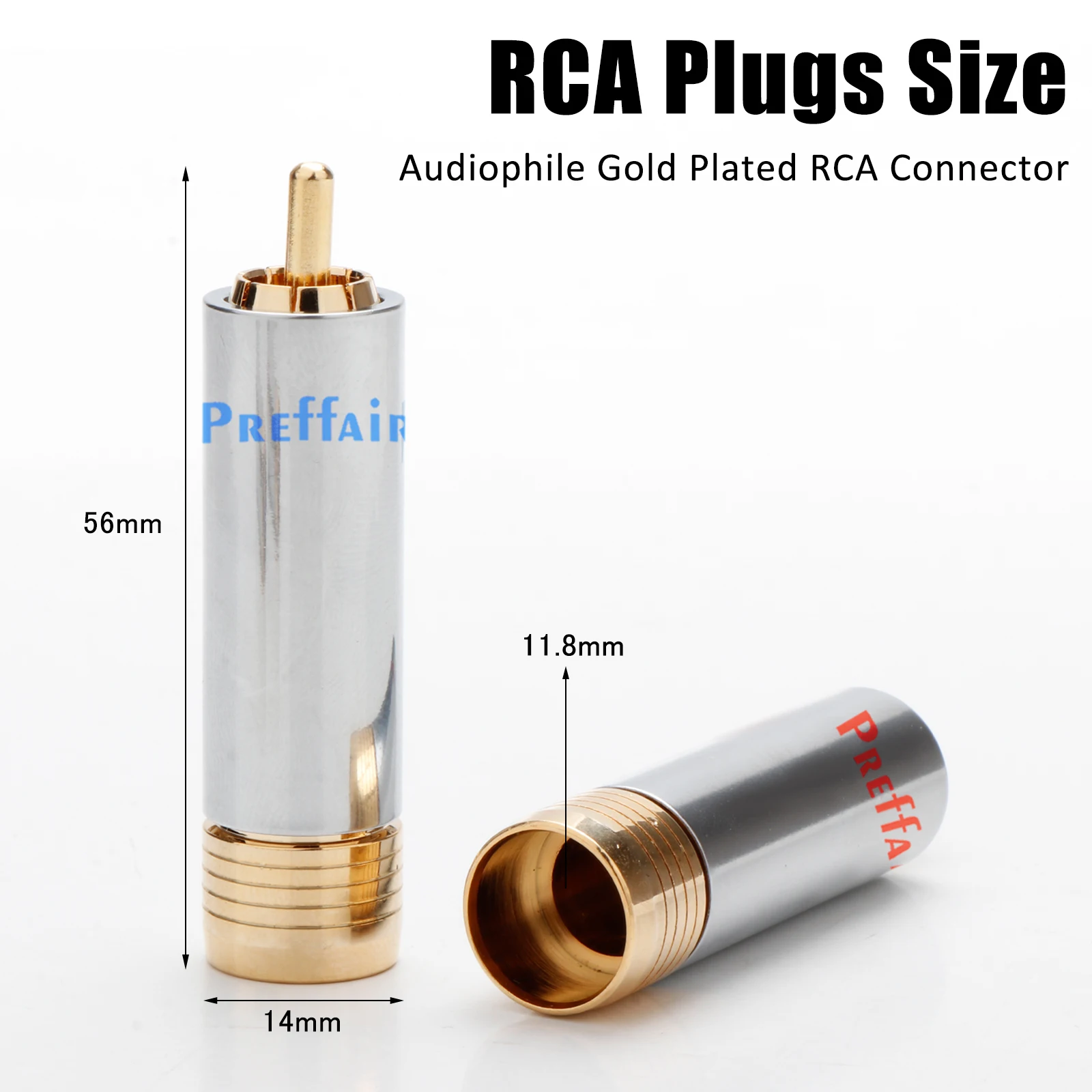

R1715/R1713 Gold Plated RCA Connector Interconnect Cable Electrical 11mm Diameter RCA Plug for DIY Hi-Fi Audio RCA Cable