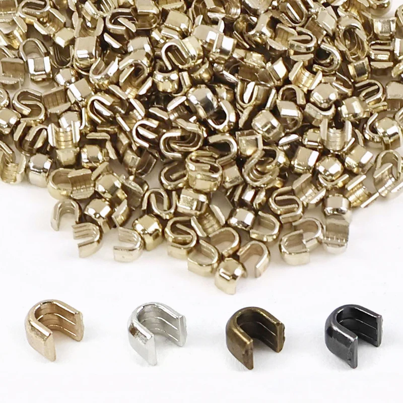 

100/200g 3# 5# 8# 10# U-shaped Zipper Stopper Non-slip End Lock Zippers Latch Bottom Repair Kit DIY Sewing Hardware Accessories