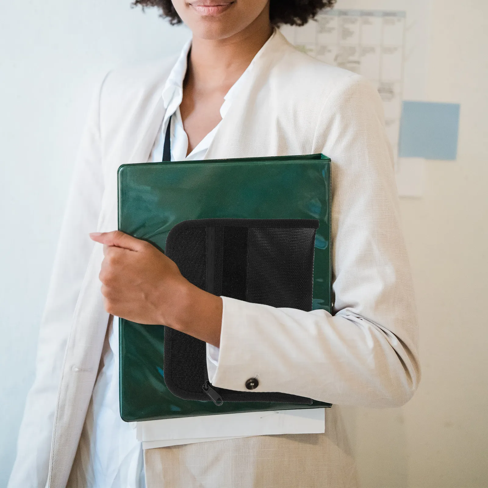 

2Pcs Fireproof Document Bag Large Capacity Portable File Organizer Money Pouch Cash Holder Water Resistant Document Storage