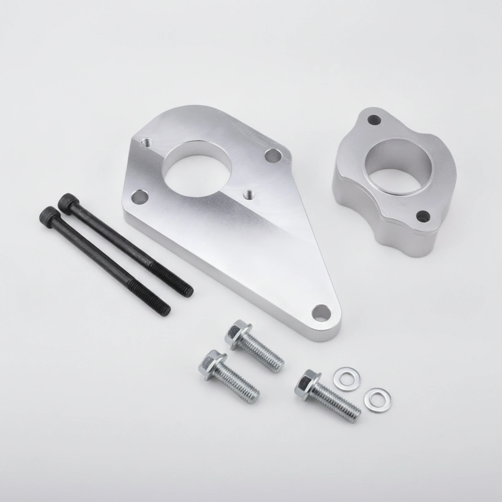 LS Power Steering Bracket Silver Finish Power Steering Bracket Kit Corrosion Resistant Lightweight for Car Builders