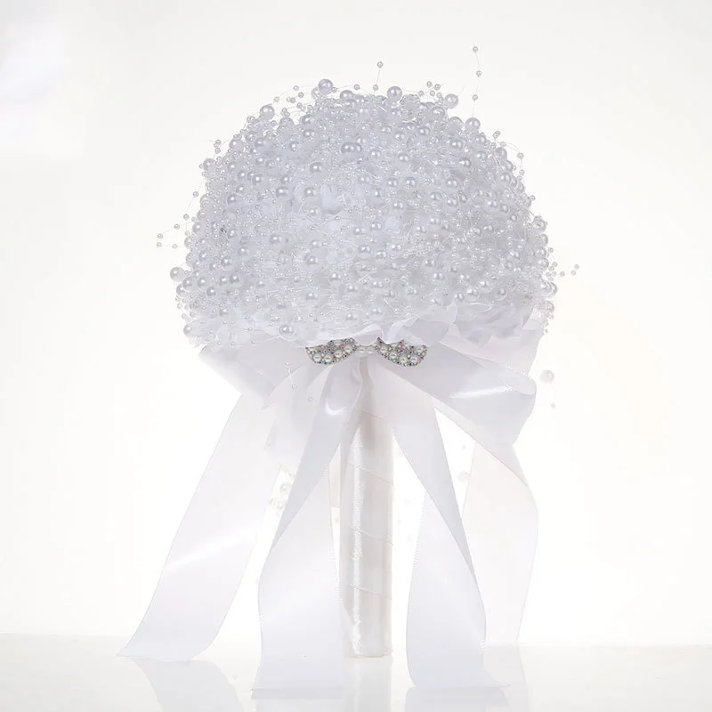 Cute pearl wedding supplies, bridal bouquet, Korean-style bridesmaid wedding bouquet image 2
