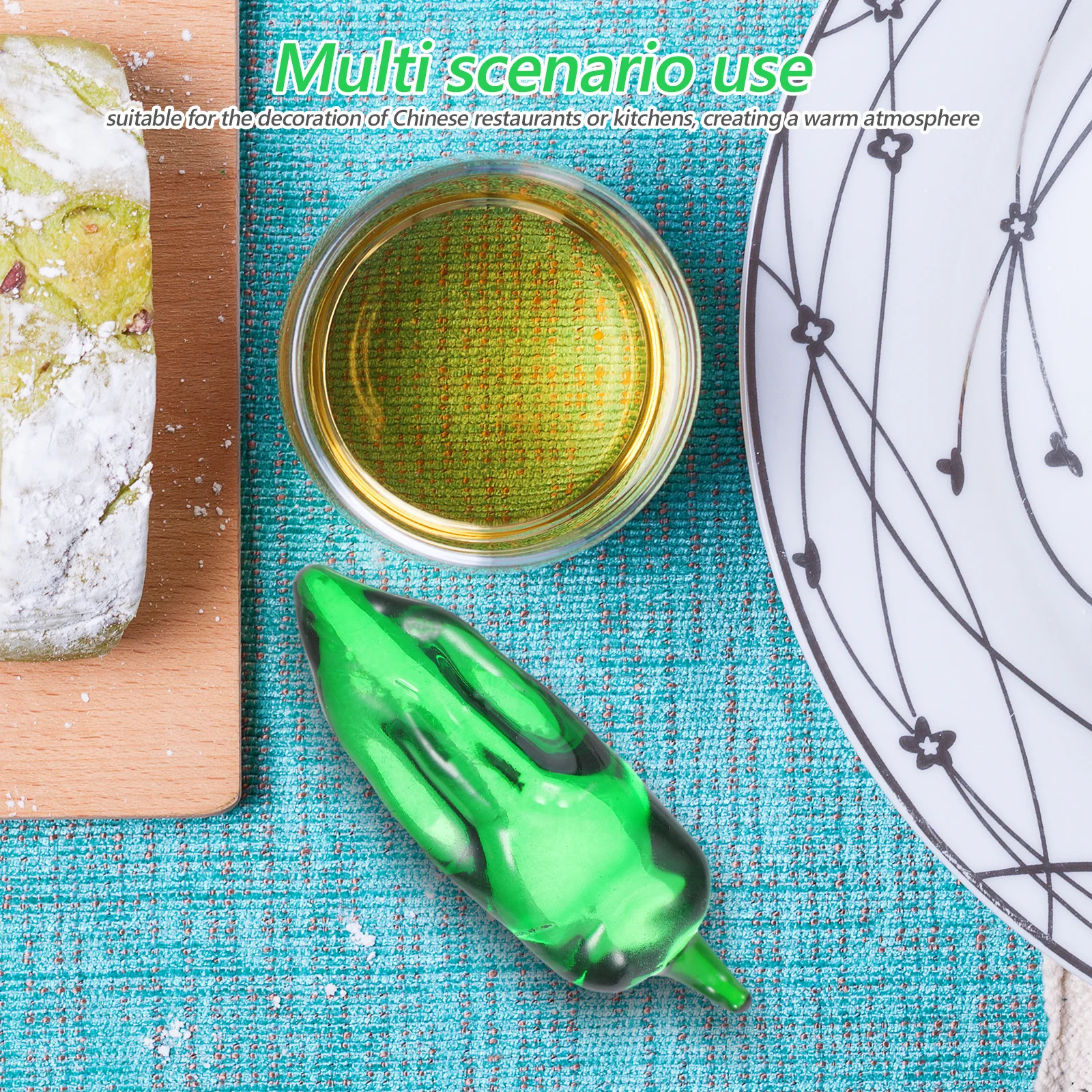 

Crystal Chili Pepper Decorative Piece for Kitchens Offices Lifelike Design Vibrant Color Maintenance Free Decor