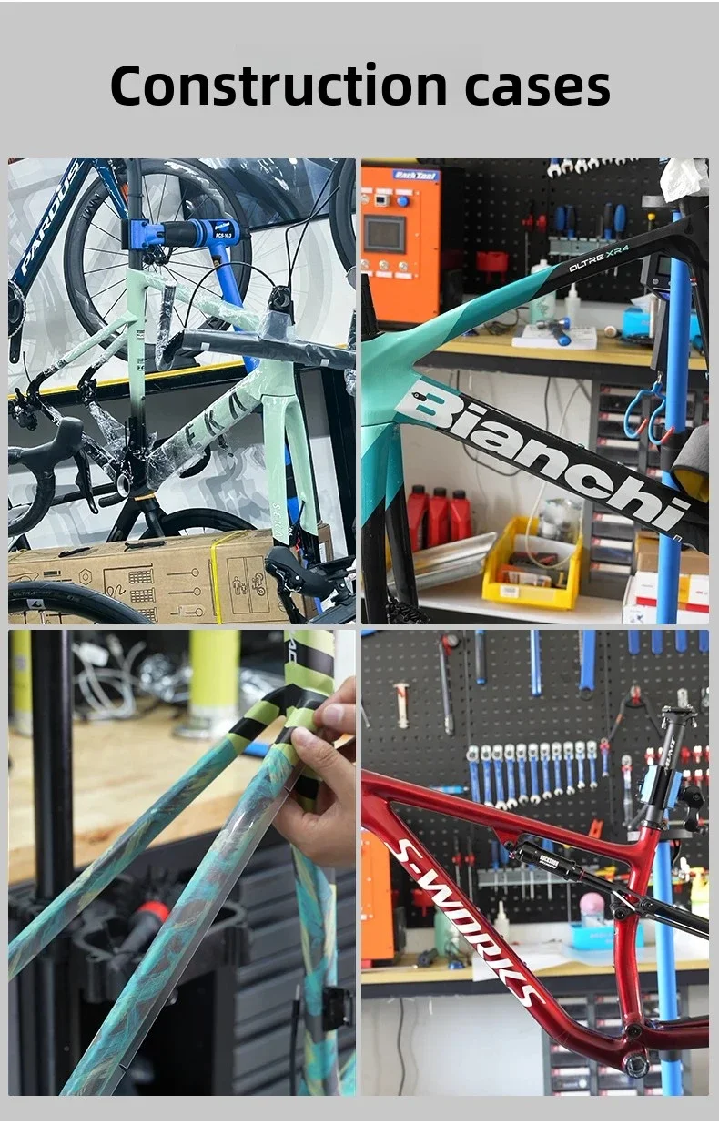 Rennrad-Rahmenaufkleber, transparent, kratzfest, Fahrradaufkleber, MTB-Schutz, TPU, spezifisch abgeschnittene Universal-Schutzfolie – Detail 8