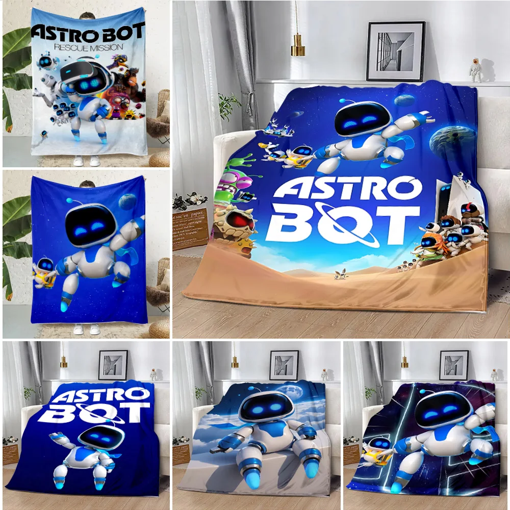 A-Astrobot Sleeping Square Printed Blanket Picnic Blankets Warm Blanket Soft and Comfortable Blanket Home Travel Birthday Gift