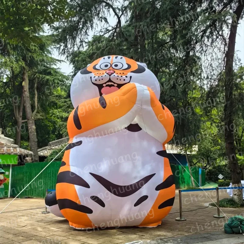 

Inflatable tigers, with different expressions, animal-based air models, outdoor square, park, scenic area and zoo decoration pro