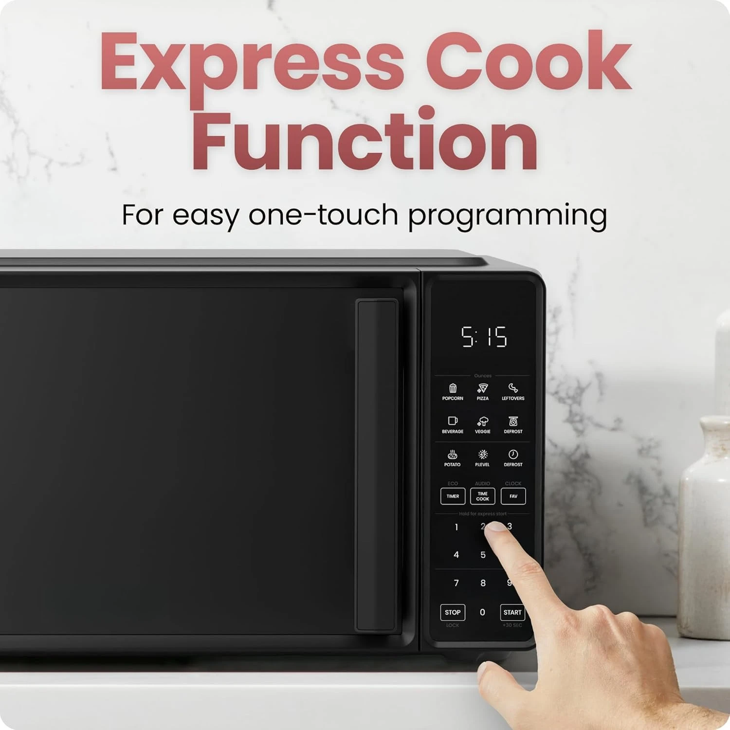 

Countertop Microwave Oven 0.7 Cu. Ft., 700 Watts with 10 Power Levels, 6 Cooking Presets with One-Touch Express Cook,Hot Sale