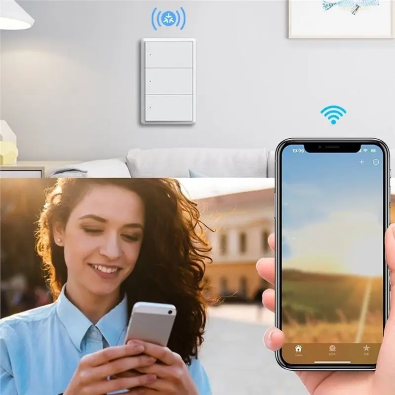 AS94-Voice Controlled Wifi For Smart Light Switch By Tuya For Google Home Works For Smart Life Homekit Support A