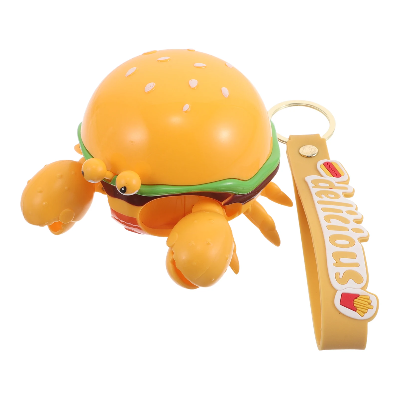 

Crab Burger Toys Keyring Fake Fast Food Easter Basket Modeling 3d Hamburger Keychain Pendant Keychian