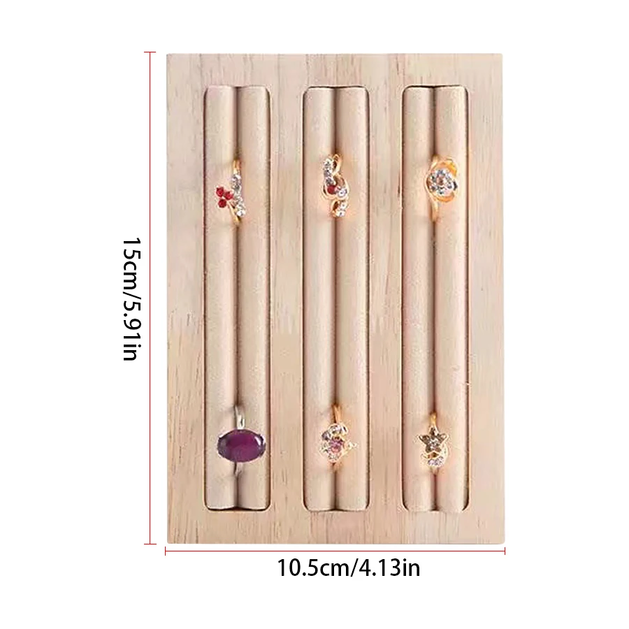1pc, Bamboo Ring Storage Tray, Used for Jewelry, Earrings, Ring Storage and Arrangement