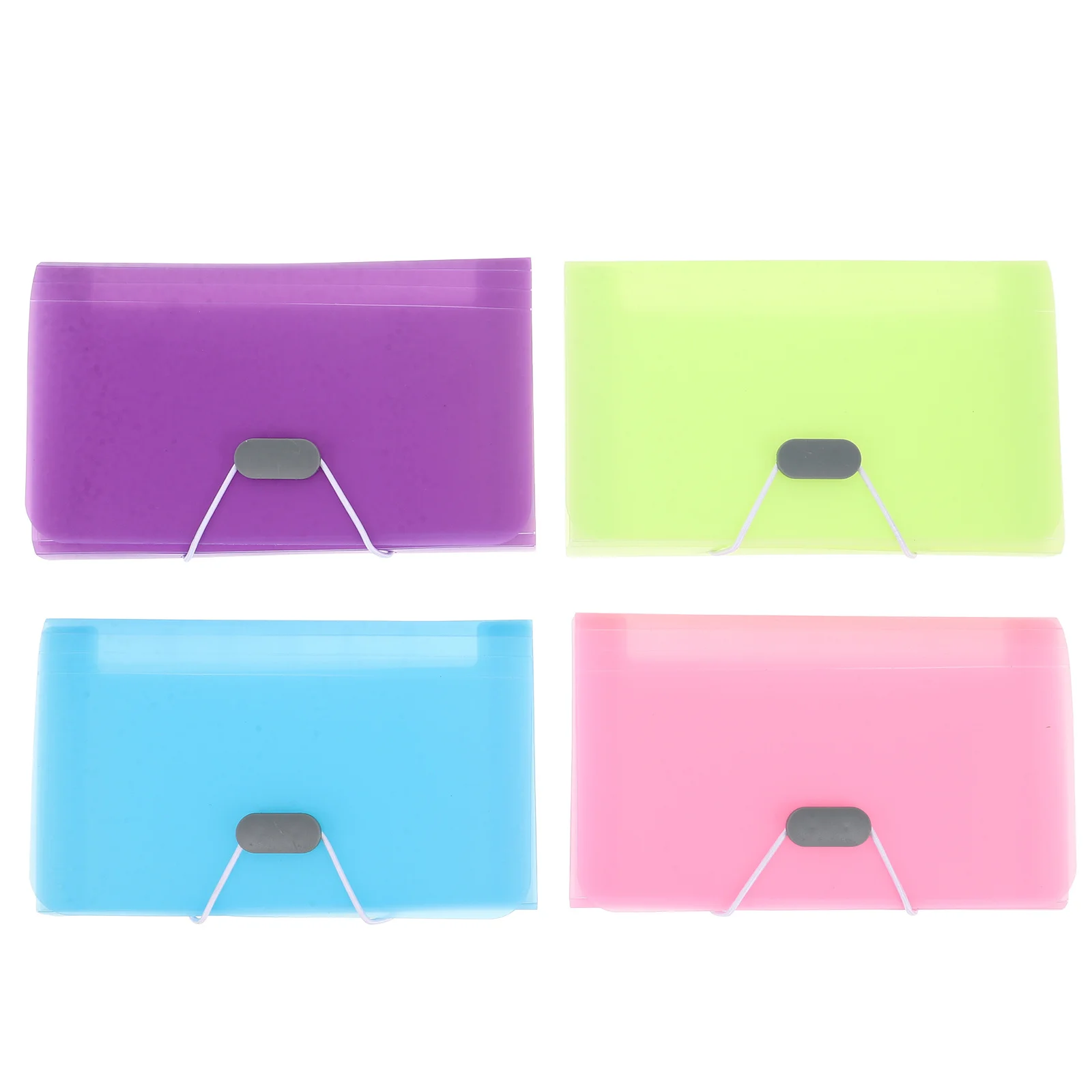 4pcs A6 File Folder Organizer Portable Receipt Organizer Multi-Layer Expanding Document Bag For Office Home Filing Supply