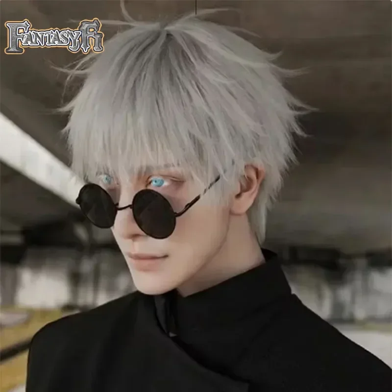 Gojo Satoru Glasses Anime Jujutsu Kaisen Gojo Satoru Cosplay Glasses Steampunk Round Frame  Sunglasses Halloween Accessories