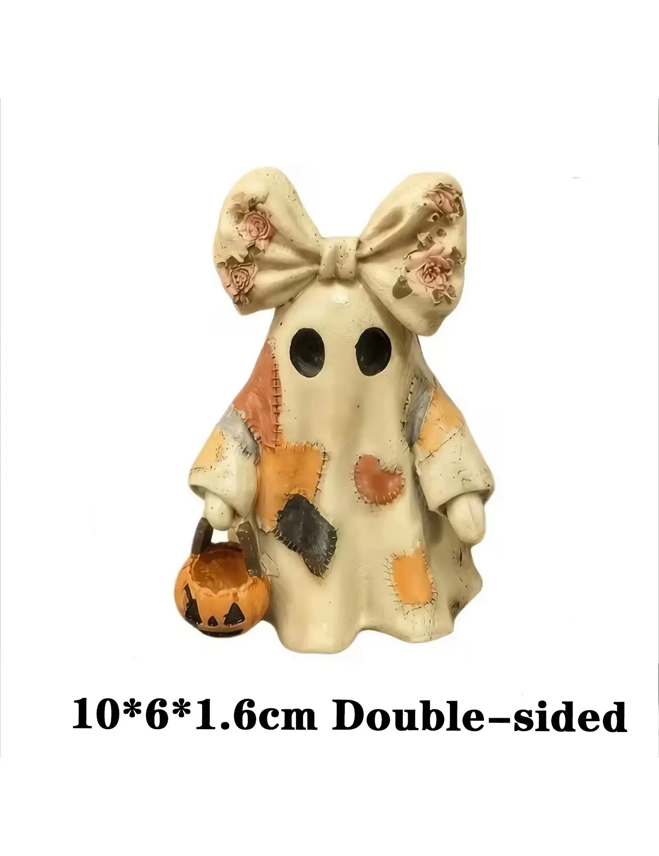 1 Cute Halloween Ghost Model, Cute Halloween desktop Ornament mini Retro Collage Style Ghost Decoration (without Lights)