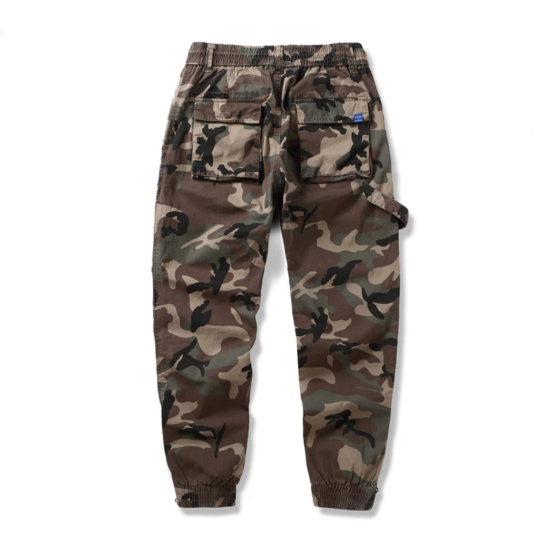 Autumn Men's Camouflage Cargo Pants Ankle-Length Multi-pockets Tooling Overalls Outdoor Trousers Casual Leisure Joggers Pants