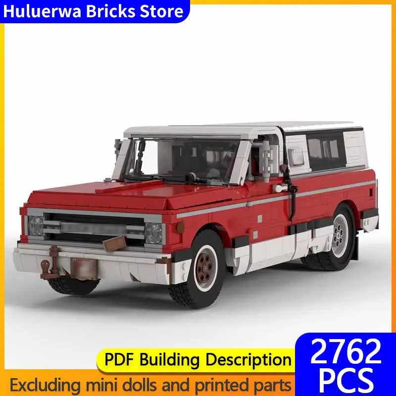 Popular City Car Model MOC Building 8-Cylinder Farm Decaying Truck Modular Technology Gifts Holiday Assemble Children Toys Suit