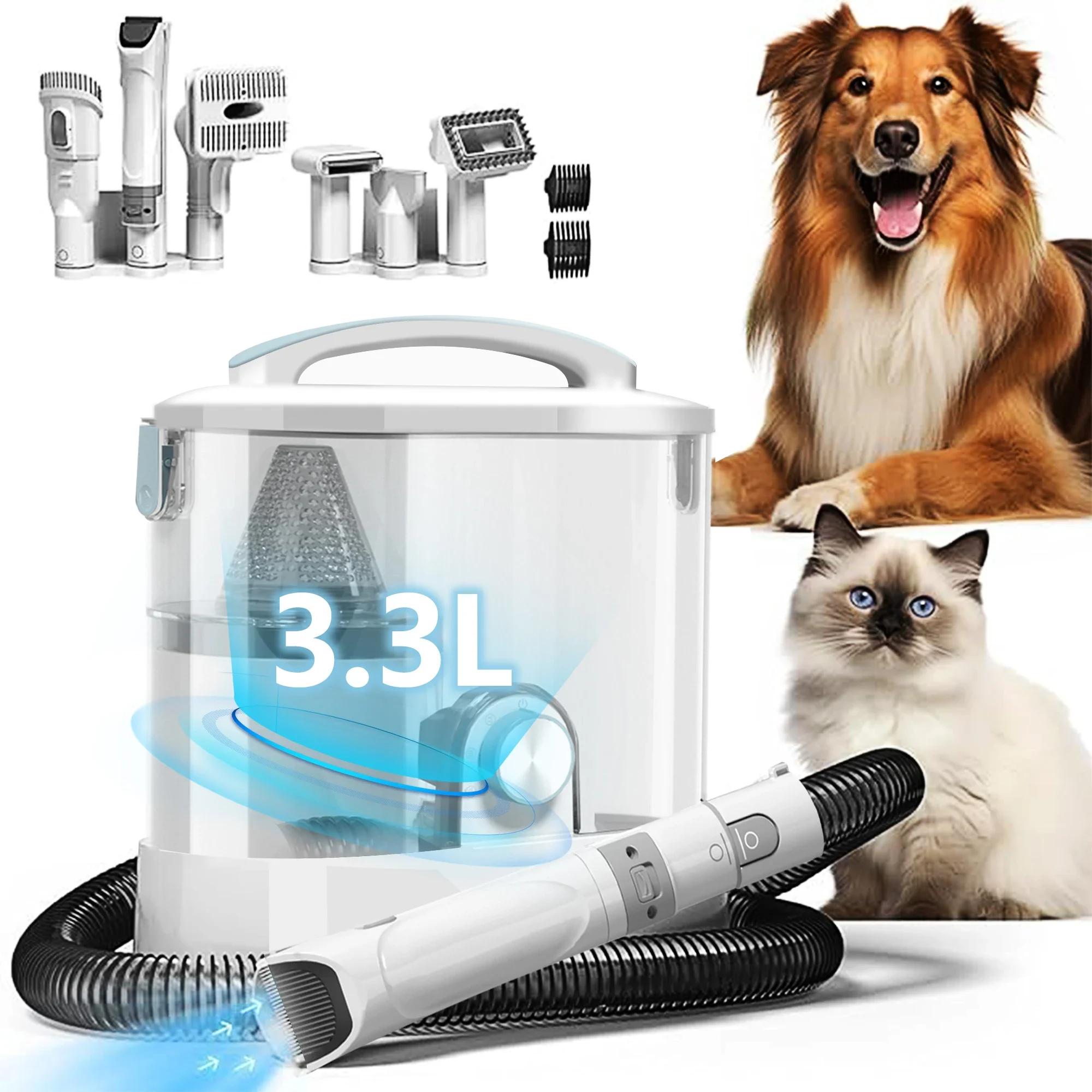 Pet Grooming Vacuum for Shedding Grooming with Dog - Multipurpose Dog Grooming Kit