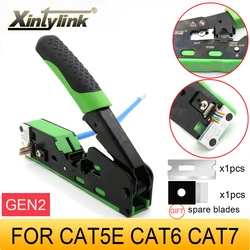 プロフェッショナルRj45ロータリープライヤー,ネットワークツール,rg45 cat5 cat6 cat6a cat7 cat8ワイヤー,切断,ストリッパー