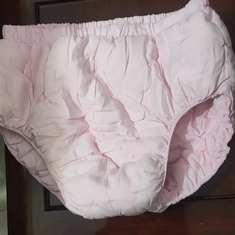 Plus Size Adult Cotton Panties ABDL Diaper Cover Filled Cotton Thick Soft Fluffy Warm Fetish Panties Handmade