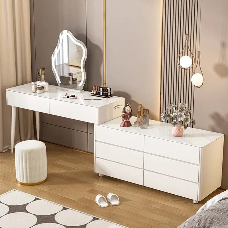 Vanity Makeup Dressing Table Corner Organizer Multifunction Computer Drawers Storage Tocador De Maquillaje Bedroom Furniture