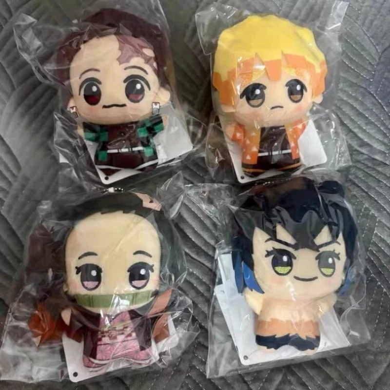 Bandai – poupées en peluche Demon Slayer authentiques, Tanjiro Zenitsu Nezuko, pendentif de sac à dos, Collection de décoration, cadeau d'anniversaire, en Stock