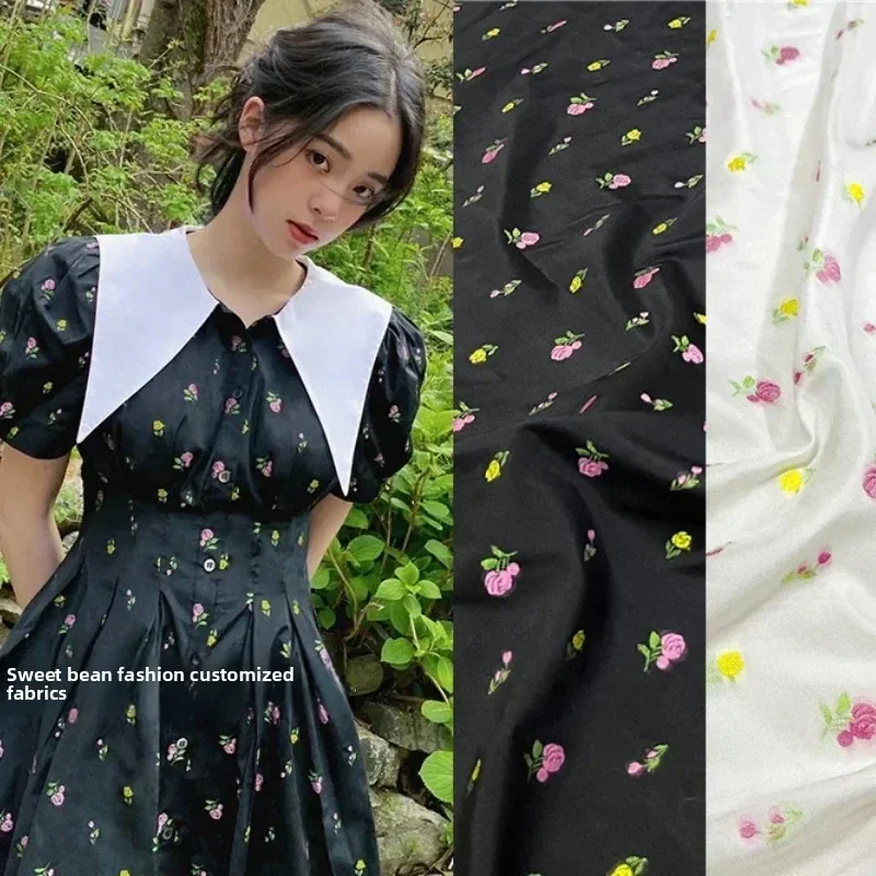 

Окрашенная в пряжу жаккардовая ткань, маленькое платье с цветочным тиснением, плащ, рубашка, одежда, европейский бренд, модный дизайн, ткань для шитья