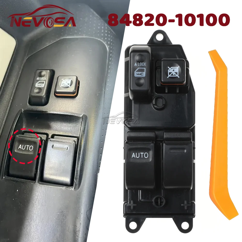 Para Toyota Hiace 1999 2000 2001 2002 2003-2005 Camry MR2 T100 Tacoma Tundra Sienna interruptor de Control de ventana 84820-04041 mano izquierda